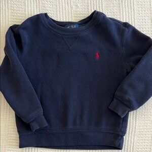 Ralph Lauren Navy Sweatshirt with Red Logo